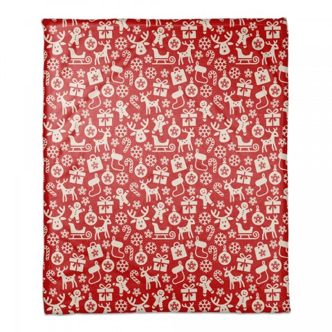 Christmas Icon Pattern 50x60 Coral Fleece Blanket