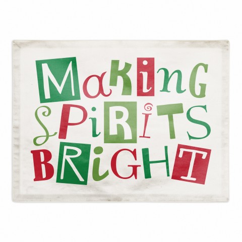Making Spirits Bright 18x14 Poly Twill Placemat