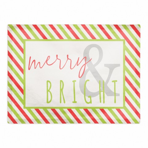 Merry and Bright Stripes 18x14 Poly Twill Placemat