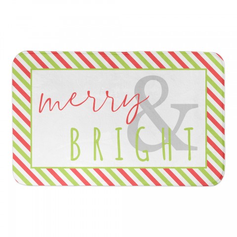 Merry and Bright Stripes 34x21 Bath Mat