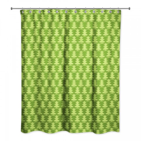 Christmas Tree Pattern 71x74 Shower Curtain