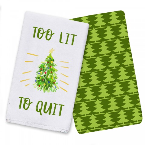 Too Lit Christmas Tree Textiles Collection