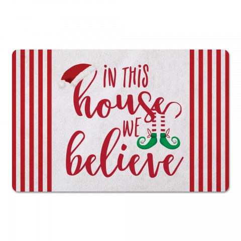 In The House We Believe 27x18 Floor Mat