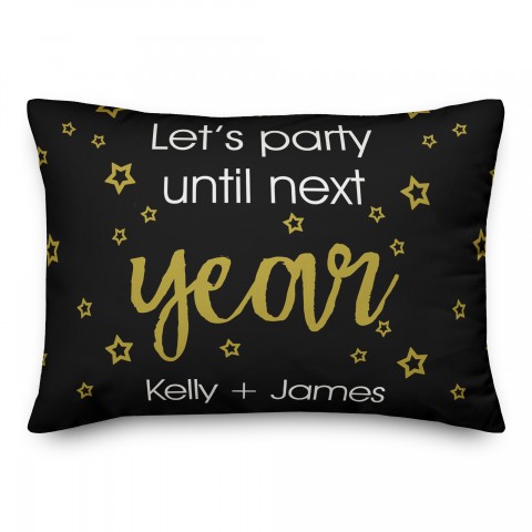 Party Til Next Year 14x20 Personalized Spun Poly Pillow