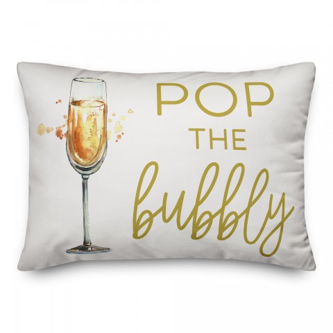 Pop The Bubbly 14x20 Spun Poly Pillow