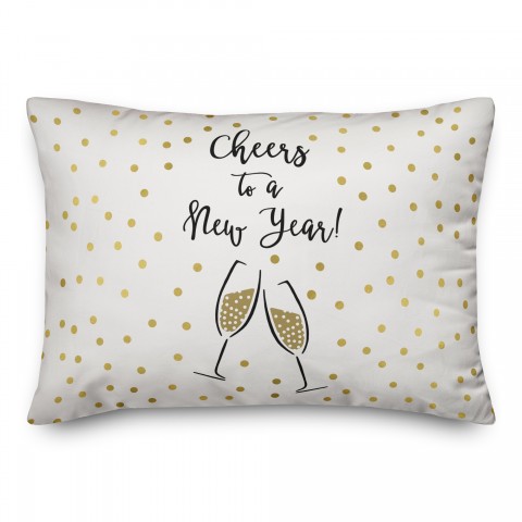 Cheers to a New Year 14x20 Spun Poly Pillow