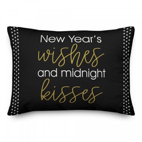 New Years Wishes 14x20 Spun Poly Pillow