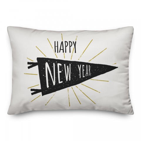 New Year Banner 14x20 Spun Poly Pillow