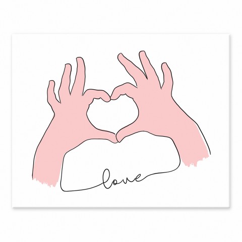 Love Heart Hands 10x8 Tabletop Canvas