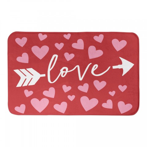 Love Hearts and Arrow 34x21 Bath Mat