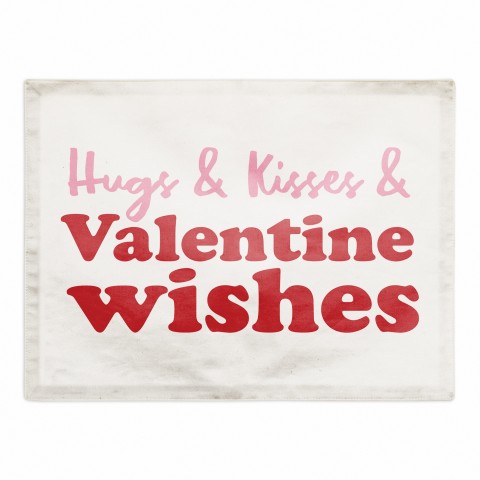 Hugs and Kisses and Wishes 18x14 Poly Twill Placemat