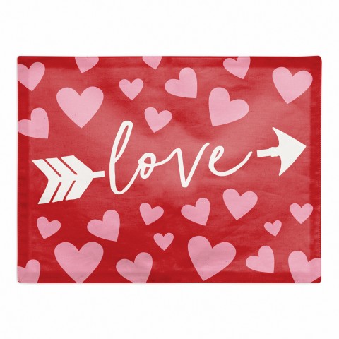 Love Hearts and Arrow 18x14 Poly Twill Placemat