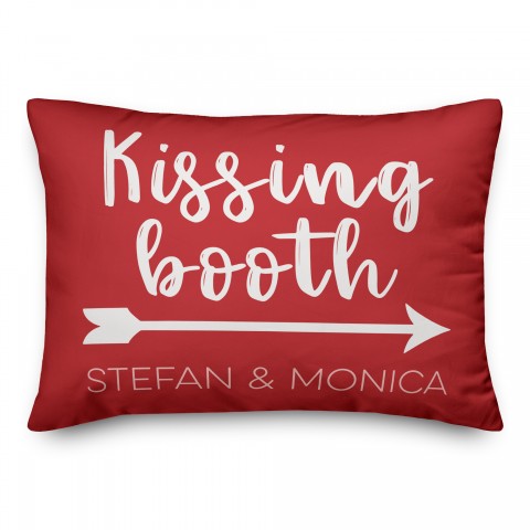Kissing Booth 14x20 Personalized Spun Poly Pillow