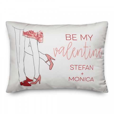 Kissing Couple 14x20 Personalized Spun Poly Pillow