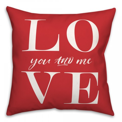 Love Letters 18x18 Spun Poly Pillow
