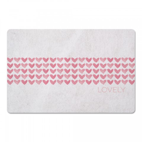 Watercolor Hearts 27x18 Floor Mat