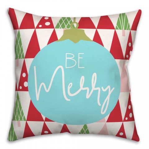 Be Merry 18x18 Spun Poly Pillow