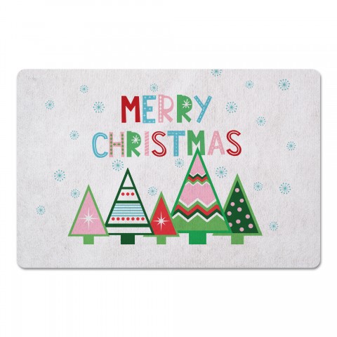 Merry Christmas Trees 27x18 Floor Mat