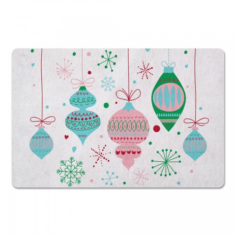 Retro Funky Ornaments 27x18 Floor Mat