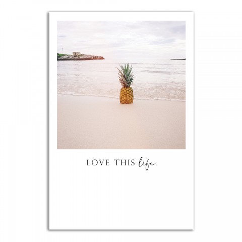 Beach Pineapple 12x18 Canvas Wall Art