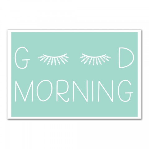 Good Morning Lashes 18x12 Canvas Wall Art