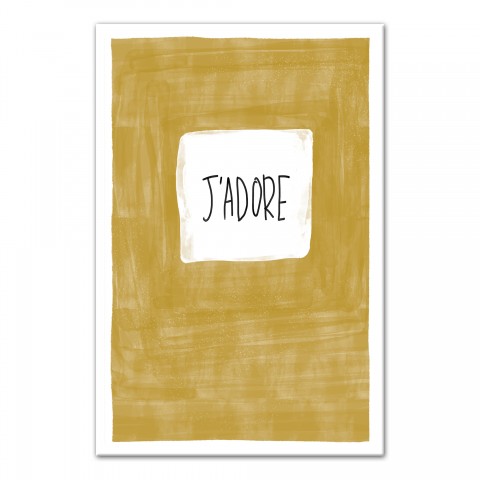 Painted J'Adore 12x18 Canvas Wall Art