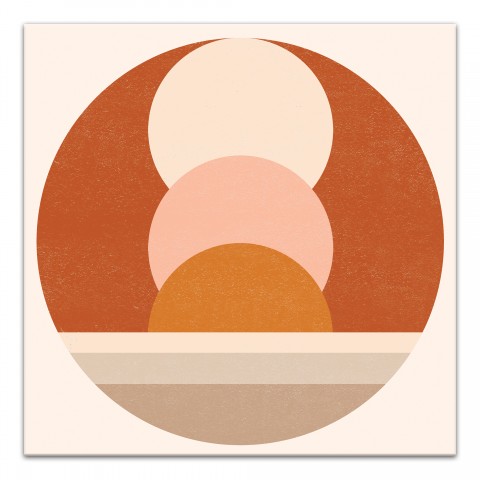 Geometric Sunset 16x16 Canvas Wall Art