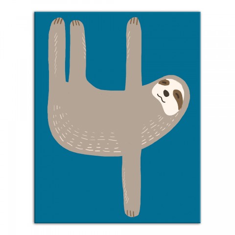 Cutest Sloth 11x14 Canvas Wall Art