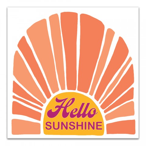 Hello Sunshine 16x16 Canvas Wall Art