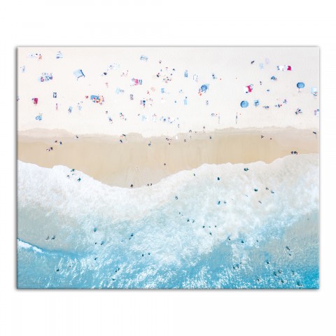Swimming Beach 20x16 Canvas Wall Art