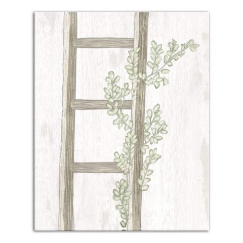 Ladder with Greenery 16x20 Canvas Wall Art