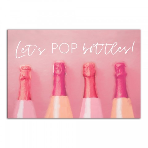 Let's Pop Bottles 30x20 Canvas Wall Art