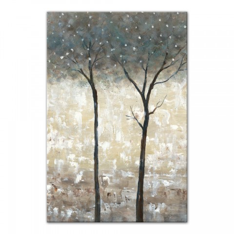 Painted Neutral Trees 20x30 Canvas Wall Art