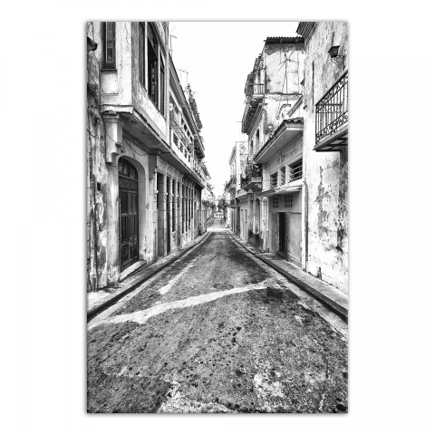 Black and White Alley 20x30 Canvas Wall Art
