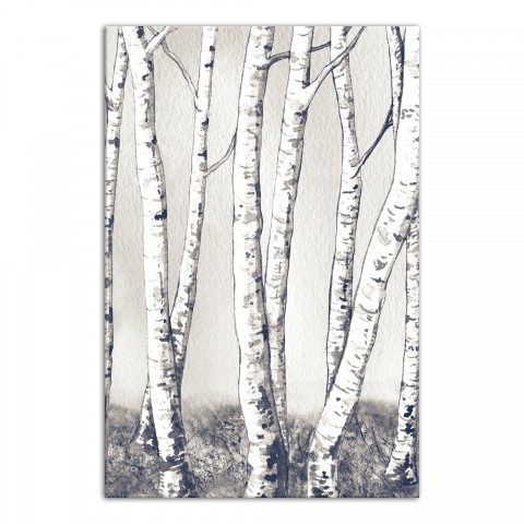Watercolor Birch Trees 20x30 Canvas Wall Art