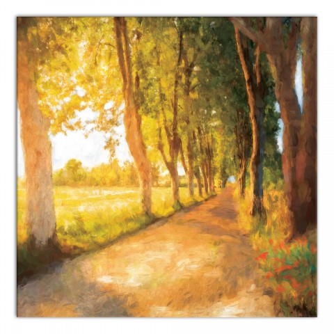 Sunset Trees 30x30 Canvas Wall Art