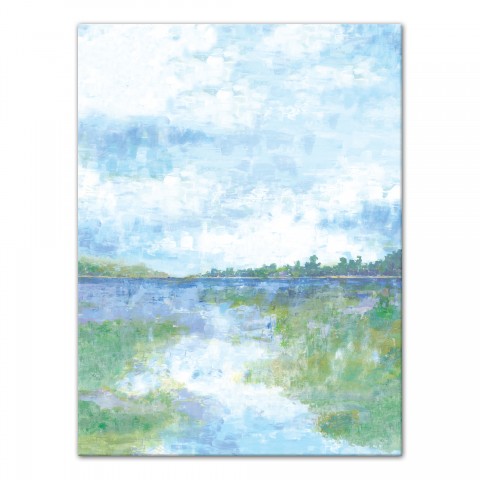 Blue Landscape with Marsh 30x40 Canvas Wall Art