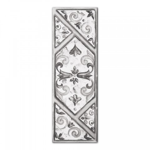 Grayscale Decorative Panel 12x36 Canvas Wall Art