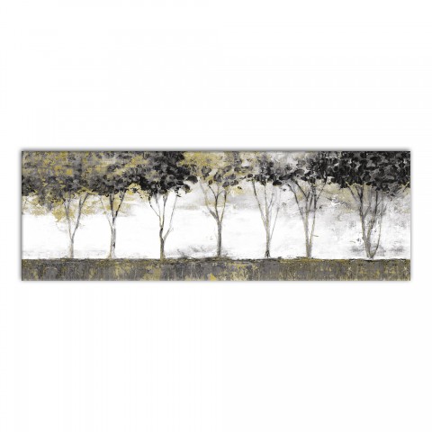 Gold and Black Forest 36x12 Canvas Wall Art