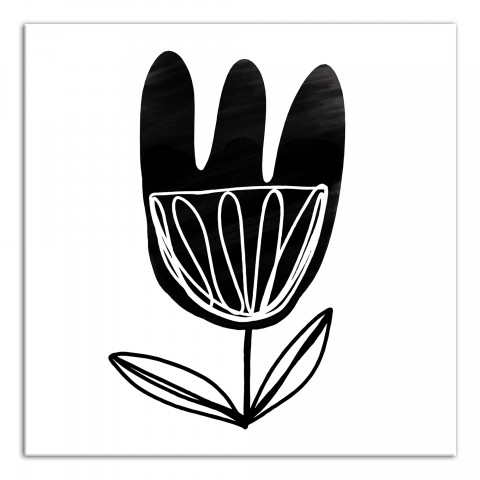 Mid Mod Flower 12x12 Canvas Wall Art