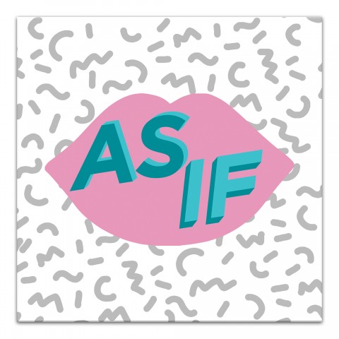 As If Lips 12x12 Canvas Wall Art