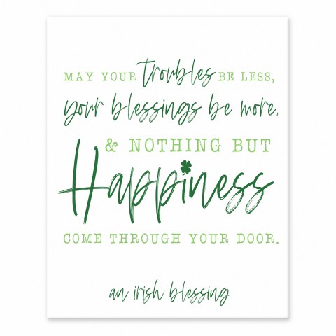 Irish Blessing 10x8 Tabletop Canvas