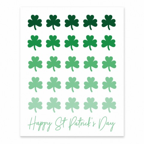 St. Patrick Shamrocks 10x8 Tabletop Canvas