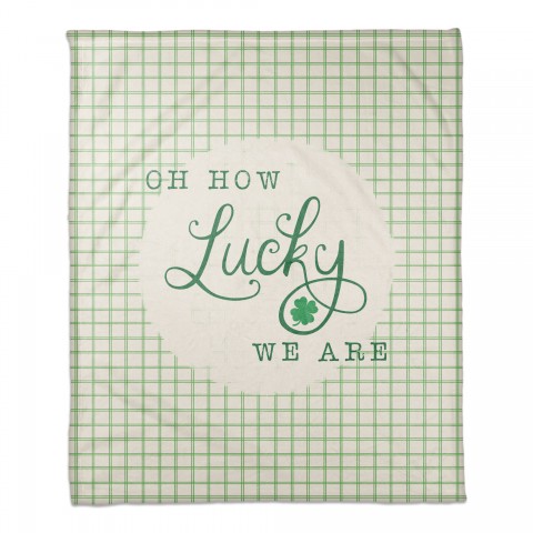 Oh How Lucky 50x60 Coral Fleece Blanket