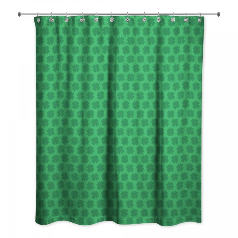 Four Leaf Clover Pattern 71x74 Shower Curtain