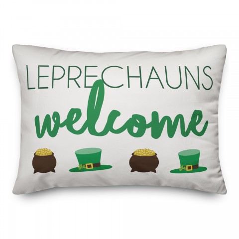 Leprechauns Welcome 14x20 Spun Poly Pillow