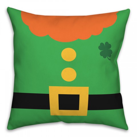 Leprechaun Suit 18x18 Personalized Spun Poly Pillow