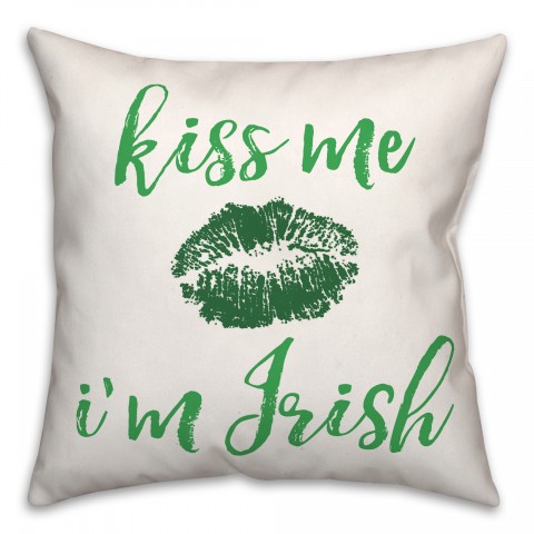 Kiss Me 18x18 Spun Poly Pillow