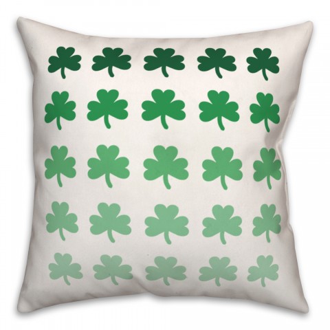 St. Patrick Shamrocks 18x18 Spun Poly Pillow