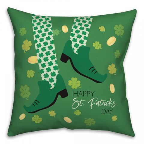Leprechaun Dance 18x18 Spun Poly Pillow